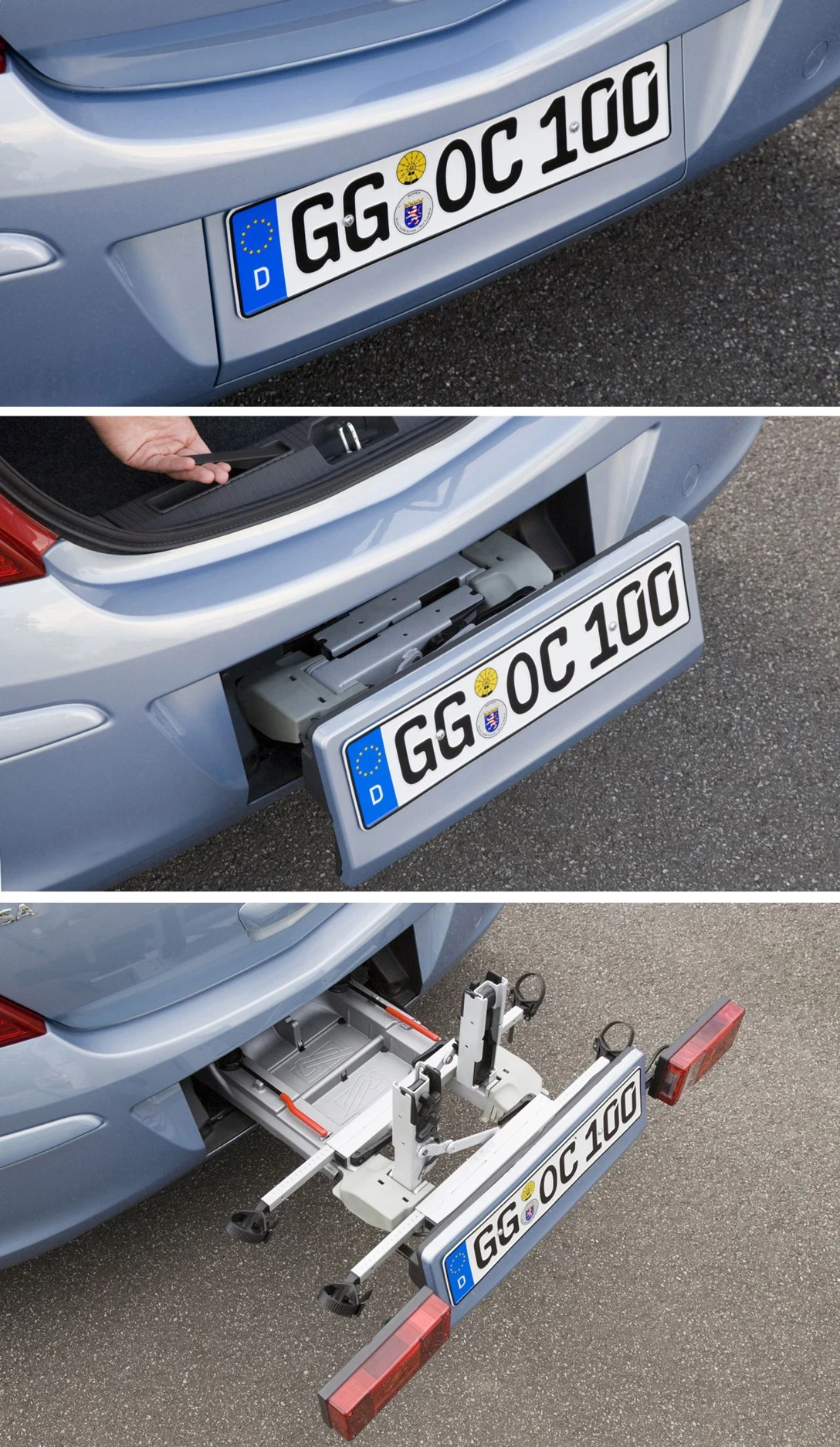 הקורסה מציעה כאופציה מתקן חכם לאופניים הנשלף מהפגוש האחורי.