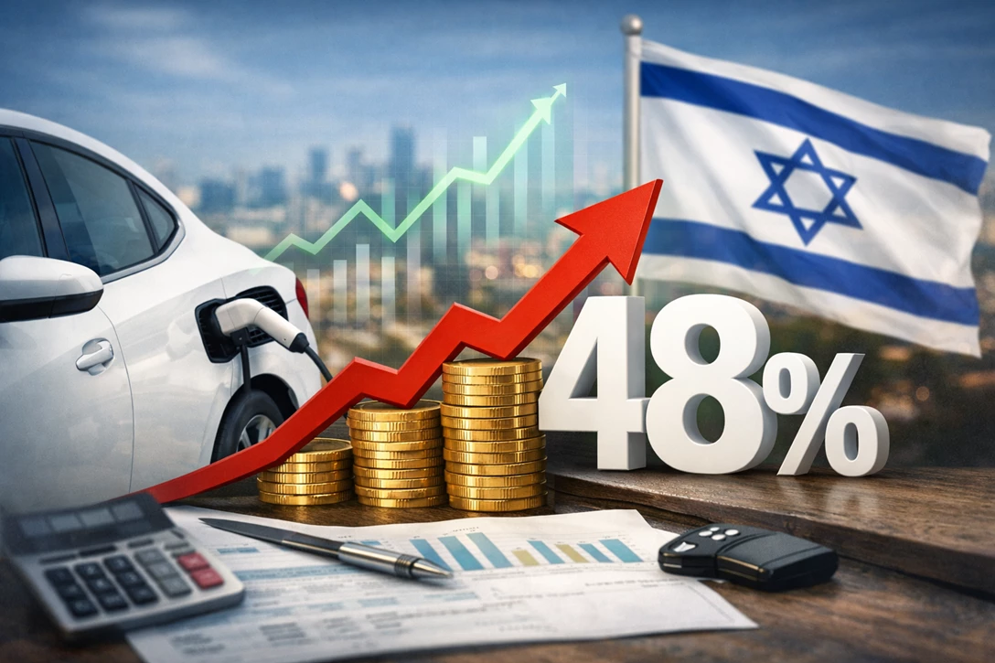 המס על רכב חשמלי יעלה ל-48%